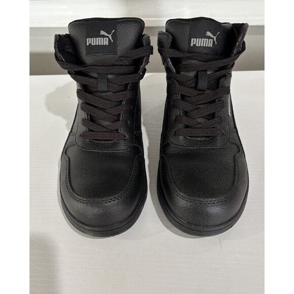 MENS PUMA SAFETY FRONTCOURT MID COMPOSITE TOE BLACK - Picture 8 of 9